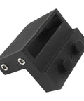 Two-Piece Barn Door Stopper Hardware Set For Sliding Doors Black Flat Rail Roller Stops Fits Track Width 1-7/16 To 1-5/8 Inches