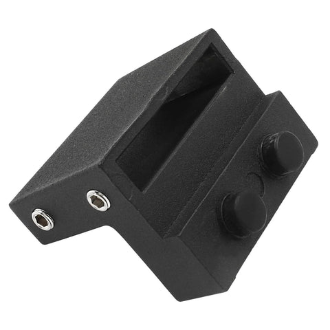 Two-Piece Barn Door Stopper Hardware Set For Sliding Doors Black Flat Rail Roller Stops Fits Track Width 1-7/16 To 1-5/8 Inches