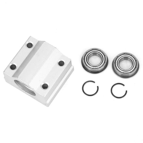 Heavy-Duty Linear Bearing Slider SCS10UU 10mm for CNC and 3D Printer Parts, aluminum block with two bearings and clips