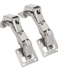 Pair Of 175 Degree Frameless Soft Close Cabinet Hinges With Hidden Hydraulic Lazy Susan Function For Corner Cabinets And Wardrobes
