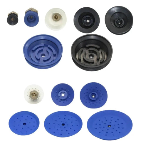 Industrial Manipulator Vacuum Sucker Pads For Smooth Lifting VAS Series assorted sizes in blue, used for efficient automation tasks.