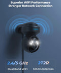 Outdoor PTZ Security Cam With 5MP HD Video For No Fuss Setup And 3X Optical Zoom Auto Tracking Smart Person And Vehicle Detection