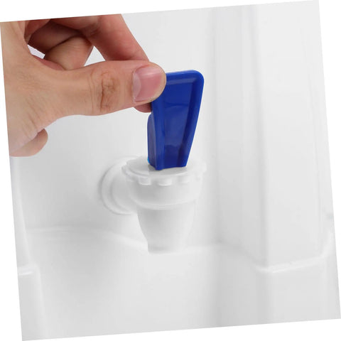 Hand operating tap of Portable Mini Cold Water Dispenser For Countertop Bottled Water Holder Slip Design Easy To Clean Space Saving