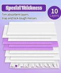 Disposable Power Mop Pads For Swiffer Power Mop Multi Surface And Wood Mop 10 Pack Refills, 10 layers shown