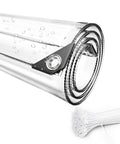 Rolled Six By Ten Foot Clear Waterproof Tarp With 11.8 Mil PVC Heavy Duty Tear Resistant Cover With Galvanized Grommets