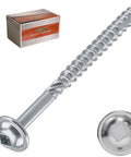 Heavy Duty Pocket Hole Screws Size 10, 3 Inch, 120 Pack, Silver Square Drive Wood Screws For Construction And DIY Builds