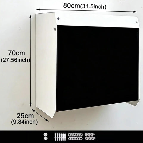Kickass Heavy Duty EV Charger Cover With Slick Flip Up Door, All Weather Wall Mount Shield, showing size specifications.