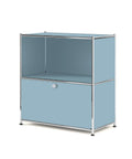 32.5 Inch Flip Top Side Table With Detachable Wheels And Large Storage, Buffet Cabinet, Corner Bookshelf, Wall Shelf, Cube Organizer And Bedside Table For Modern Home Decor In Blue