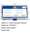 3 In 1 Furniture Connecting Kit With 108 Piece Box Eccentric Wheels And Cam Lock Screws For Cabinets And Desks heavy duty