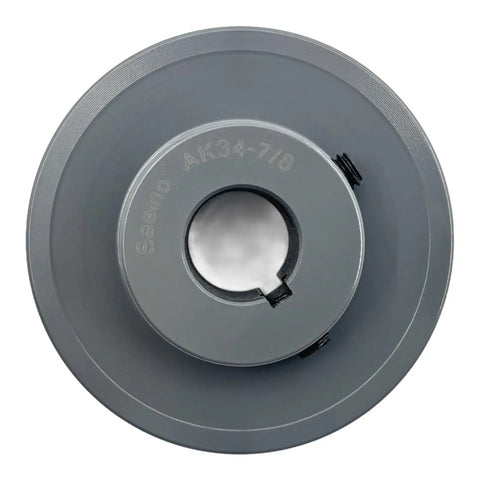 Beefy 3.45 Inch Outer Diameter V Belt Pulley One Groove With Seven Eighths Inch Bore For A 3L And 4L Belts Cast Iron Motor Pulley Static Balanced