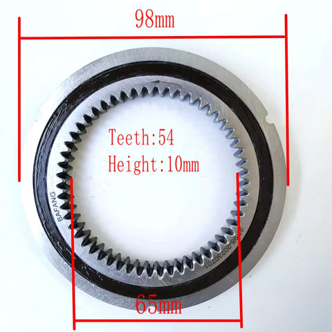 Clutch Bearing Ring Steel Internal Gear Teeth 54 Spare Part For 65mm Gear Distance And 10mm Height Beefy Steel Build For E Bike Motor Replacement Fits RM G320.250.DC And RM G320.250.D