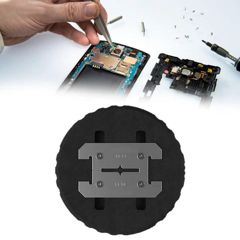 360 Degree High Temperature Rotatable Chip Fixture For Mobile Motherboards Repair DIY Electronics Clamping Clip in use.