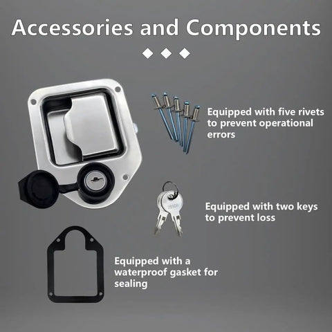 Heavy Duty 304 Stainless Steel Toolbox Latch Replacement 2 Pack With Keys For Truck RV Trailer UTV ATV Paddle Lock accessories