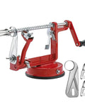 Heavy Duty Apple Peeler Corer Slicer With Hella Tough Stainless Steel Blades And Killer Chrome Construction for easy fruit prep.