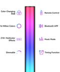 Corner Floor Lamp Set The Vibe With 16 Million RGB Colors And Over 210 Mood Lighting Modes features and controls displayed