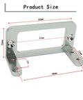 Aluminum RC servo mount bracket, 2-set with M3 screws and nuts, silver finish for Tamiya Bruiser 4WD RC cars