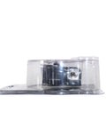Side view of 200 Amp Auto Audio Circuit Breaker in packaging; high current DC breaker