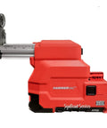 Pro Grade Cordless Dust Collection System Kit For 18V Tools With Universal Dust Extraction And HEPA Filter, Self Powered, red finish