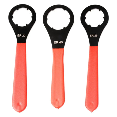 Heavy Duty ER Collet Chuck Wrench Key For CNC Milling And Lathe Tools With Precision Spanner Grip used for fastener tightening.