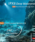 Diver using Crazy Bright Underwater Dive Light 1800 Lumens With 6 Degree Narrow Beam for deep underwater exploration, IP68 waterproof