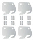 Heavy Duty Bed Rail Hooks For Wooden Bed Frame Brackets and Steel Hardware Plates including nickel coated connectors.