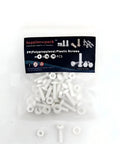 Top Shelf M4x16 Polypropylene Phillips Pan Head Screw Kit With Solid Nuts And Washers Non Conductive Metric Fasteners in resealable pouch.