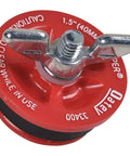 1-1/2 Inch End-Of-Pipe Gripper Plug Built-Tough For Pressure Testing With Mechanical Seal Keeps Plug From Falling In ABS Reinforced Plate For Extra Strength Handles Up To 17 PSI Or 40 Feet Head Durable Pipe Test Plug, red
