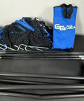 7x7 Baseball Training Net Heavy Duty Pitching And Hitting Practice Net For Baseball And Softball With Adjustable Strike Zone Target 7 Foot By 7 Foot Strike Zone And Carry Bag Ideal For Backyard Sessions Batting Cages Team Drills And Solo Training pieces including net, frame, and carry bag.