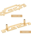 Front and rear view of 4 Pack Cabinet Door Pull Handles Set Square Metal Grips for Kitchen Cupboard and Wardrobe Sliding Doors.