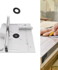 Top Shelf Aluminum Alloy Router Table Insert Plate Slick Surface Precision Fit Milling Base compatible with power trimmers, size 9.45x7.87 inch.