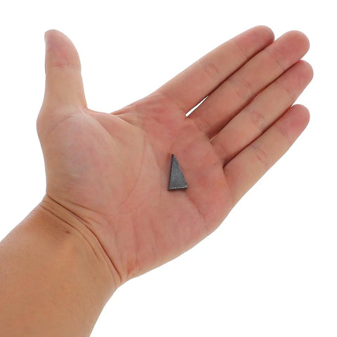 40 Piece Iron Triangle Hammer Wedges For Axe Handle Reinforcement Non Slip Grip And Hardened Durability For Heavy Duty Construction And Felling Tasks Keeps Wooden Handles Tight And Secure, small iron wedge in hand