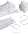 4 Inch White Nylon Zip Ties 100 Pack Self Locking Cable Ties For Indoor And Outdoor Use Heavy Duty Small Tie Straps