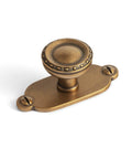 Top Notch Heavy Duty Solid Zinc Cabinet Knobs With Vintage Oval Beaded Back Plates Antique Brass Finish Six Pack For Kitchen Cabinets And Bathroom Vanities Lookin Sharp And Slick, antique brass finish cabinet knob with oval beaded back plate.