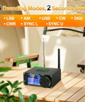 Portable SDR Radio Receiver With Si4732 All Band Shortwave 4.17 Update WiFi CW RTTY on wooden table outdoors
