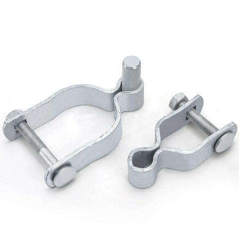 4 Pack Chain Link Fence Gate Hinges Set 2 3 8 Inch Post To 1 3 8 Inch Frame Heavy Duty Galvanized Steel Replacement Hinges With Nuts And Bolts Included