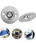 3 Sets Premium Silver Caster Wheels With Heavy Duty Roller Ball Bearings Slick Rolling Action For Office Chairs 360 Tight Swivel Multi Surface Replacement Upgrade, showing caster wheel design.