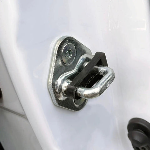 Heavy Duty Door Striker Sound Damper Bushing For Honda CRV Civic Accord Fit Pilot Odyssey Rugged rubber bushing installed on car door.