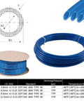 Blue coil of Two Pack Three Eighths Inch OD Nylon Air Brake Tubing 100 Foot Red Or Blue Color Options Durable Flexible DIY Friendly