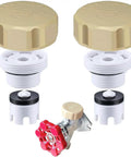2 Pack Vacuum Breaker Replacement Kit For Outdoor Faucets And Hose Bibs Anti Siphon Frost Free Sillcock Valve Repair Kit Includes 1019 A Parts Compatible With VACVBKX1B, showing components and faucet