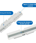 Smooth Sliding Bifold Closet Door Slide Guide White ABS with two way spring top mount showing durable ABS and double springs