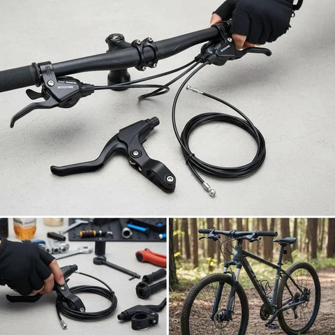 Upgrade Your Ride With This 4 Piece Aluminum Bicycle Brake Set For Mountain And Road Bikes, Left And Right Levers, 2.2cm Diameter