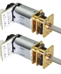 Two Pack DC 12V Encoder Motors With High Torque Geared 3000 RPM N20 Hall Sensor 7.5 To 3000 RPM Range for DIY Robotics