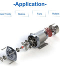 Exploded view of machinery parts including gears and bearings, illustrating use of 10 Pack R2-2RS Deep Groove Ball Bearings 1/8 Inch ID 3/8 Inch OD 5/32 Inch Height Double Rubber Sealed Chrome Steel Miniature Bearings for Engineering Machinery ABEC5.