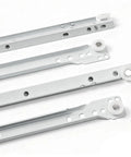 22 Inch Soft Close Drawer Slides 1 Pair Heavy Duty Side and Bottom Mount Glides for Cabinets and Dressers Replacement White 55lb Capacity With Quiet Smooth Nylon Rollers, white metal rollers