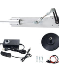 24V Reciprocating Linear Actuator With Suction Cup And Speed Controller, Adjustable Telescopic Stroke From 1.18 To 6 Inches, 160 RPM, 3-30 Lb Thrust, DIY Motor For Custom Projects displayed with components