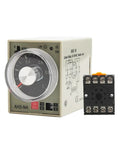Multi Range 8 Pin Electric Timer Relay With Socket Base For 24V 110V 220V 380V Adjustable Delay And Quick Setup NA/NB/NC/NE/ND Series Plug And Play Ready Reliable Control Timer For Industrial Circuits, AH3-NA timer relay with PF083A socket base
