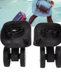 Rotatable Luggage Wheel Casters For Suitcases shown in black nylon, ideal for suitcase repairs and upgrades, ensuring smooth rolling.