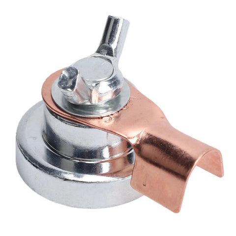 Ditch the clamps that take forever! This Heavy Duty Magnetic Welding Ground Clamp with copper and silver finish.