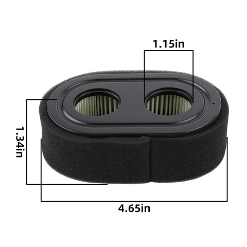 Replacement Carburetor 799584 For 550EX 625EX 675EX 725Exi Engines With Air Filter Kit shown with dimensions