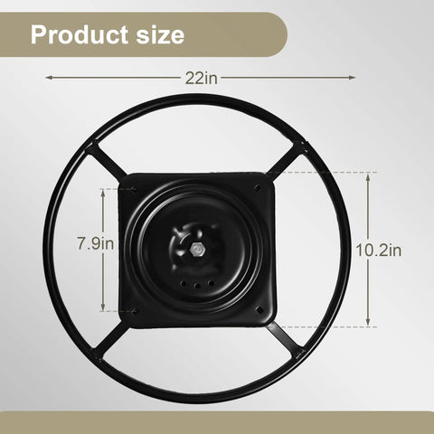 22 Inch Height Increase Heavy Duty Recliner Swivel Base Replacement With 10.2 Inch Square Swivel Plate for Furniture Repair